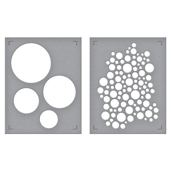 Spellbinders - All About Christmas Collection - Stencils - Lots of Circles-ScrapbookPal