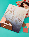 Spellbinders - All My Senses Collection - Letterpress + Foil Plate & Cut - Whisper Weave-ScrapbookPal