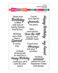 Spellbinders - All the Sentiments Collection - Clear Stamps - Birthday Messages-ScrapbookPal
