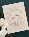 Spellbinders - Anemone Blooms Collection - Glimmer Hot Foil Plate - Hello, Friend Sentiments-ScrapbookPal