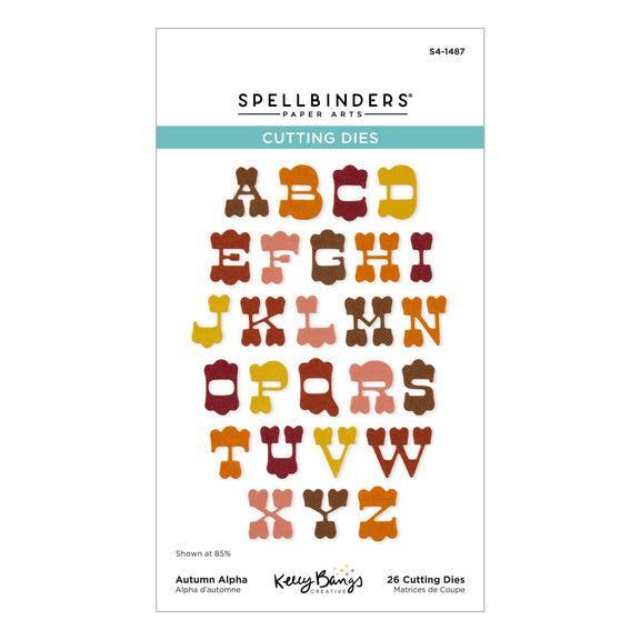 Spellbinders - Autumn Archives Collection - Dies - Autumn Alpha-ScrapbookPal