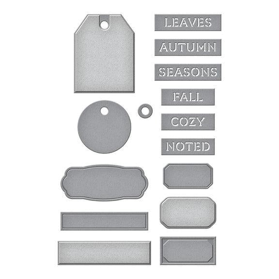 Spellbinders - Autumn Archives Collection - Dies - Documenting Labels-ScrapbookPal