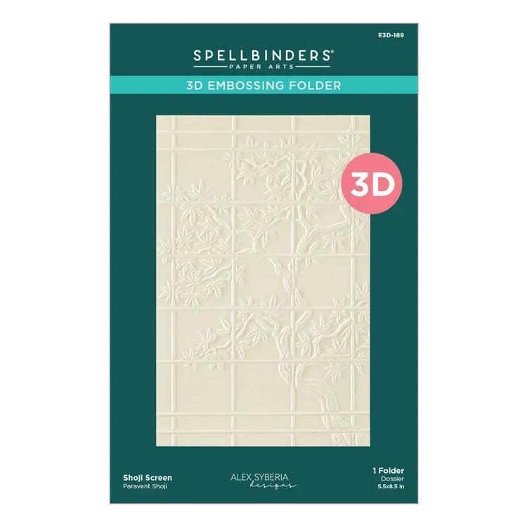 Spellbinders - Autumn in Kyoto Collection - 3D Embossing Folder - Shoji Screen-ScrapbookPal