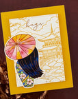 Spellbinders - Autumn in Kyoto Collection - Letterpress + Foil Plate & Stencils - Scenic Kyoto-ScrapbookPal
