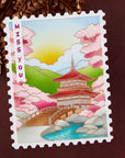 Spellbinders - Autumn in Kyoto Collection - Letterpress + Foil Plates - Scenic Kyoto-ScrapbookPal
