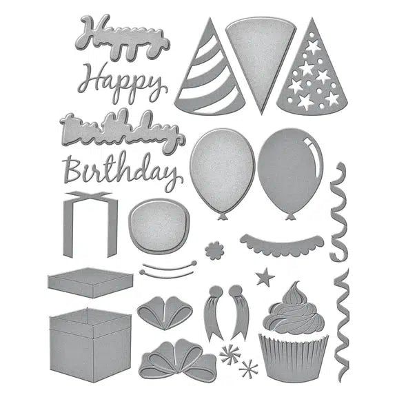 Spellbinders - Beautiful Wreaths Collection - Dies - Birthday Wreath Add-Ons-ScrapbookPal