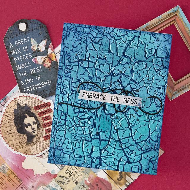 Spellbinders - Beautifully Imperfect Collection - 3D Embossing Folder - Crackle Paint-ScrapbookPal