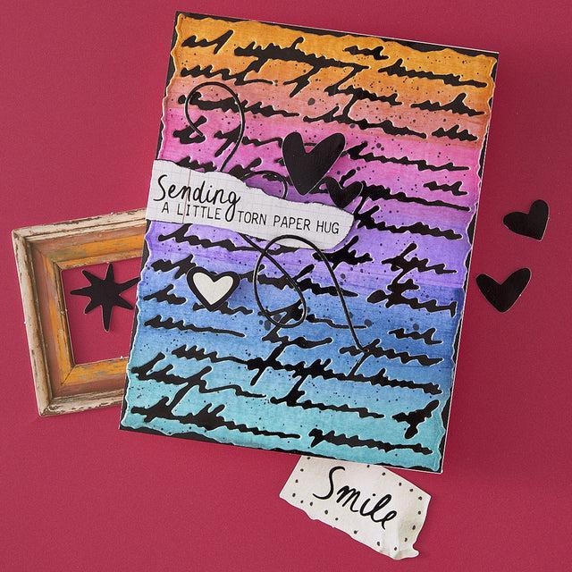 Spellbinders - Beautifully Imperfect Collection - Dies - Deckled Edge Script-ScrapbookPal