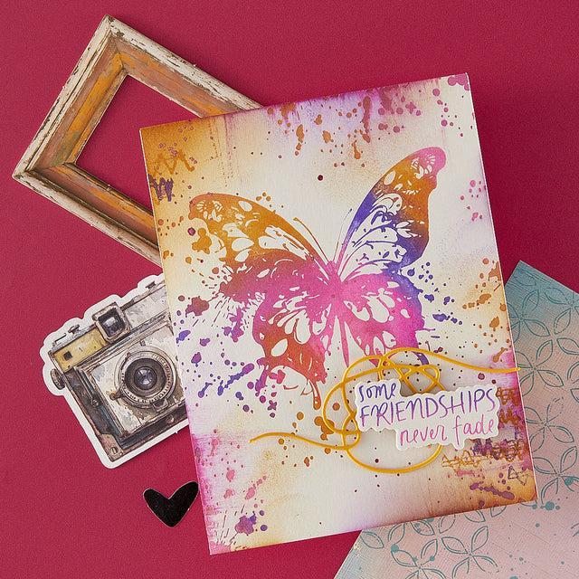 Spellbinders - Beautifully Imperfect Collection - Press Plate & Dies - Butterfly Splatter-ScrapbookPal