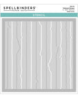 Spellbinders - Beautifully Imperfect Collection - Stencils - Tattered Stripes-ScrapbookPal