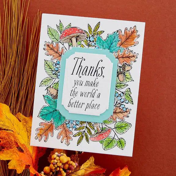 Spellbinders - BetterPress Autumn Collection - Dies - Notched Corner Frames-ScrapbookPal