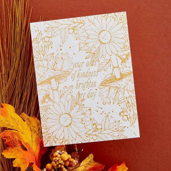 Spellbinders - BetterPress Autumn Collection - Press Plate & Dies - Autumn Floral Corner-ScrapbookPal