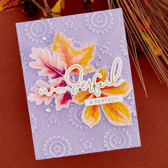 Spellbinders - BetterPress Autumn Collection - Press Plate &amp; Dies - Autumn Leaves-ScrapbookPal