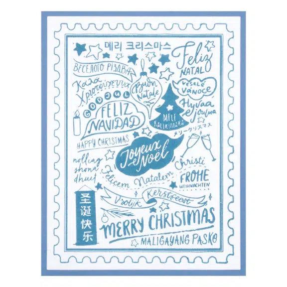 Spellbinders - BetterPress Christmas Collection - Press Plate - Merry Christmas World-ScrapbookPal