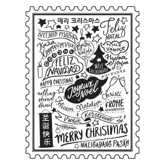 Spellbinders - BetterPress Christmas Collection - Press Plate - Merry Christmas World-ScrapbookPal