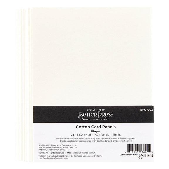 Spellbinders - BetterPress - Cotton Card Panels - A2 - Bisque, 25 pack-ScrapbookPal