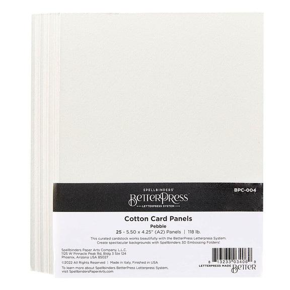 Spellbinders - BetterPress - Cotton Card Panels - A2 - Pebble, 25 pack-ScrapbookPal