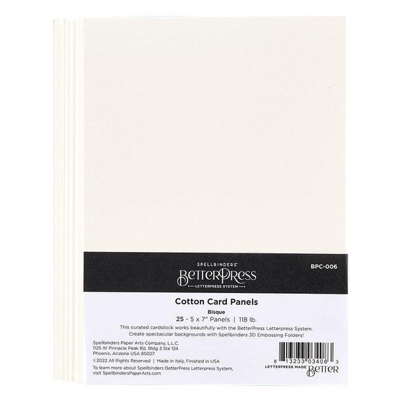 Spellbinders - BetterPress - Cotton Card Panels - A7 - Bisque, 25 pack-ScrapbookPal