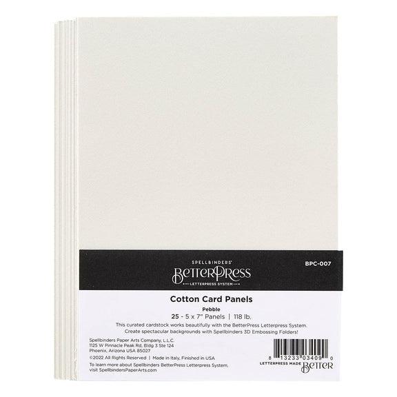 Spellbinders - BetterPress - Cotton Card Panels - A7 - Pebble, 25 pack-ScrapbookPal