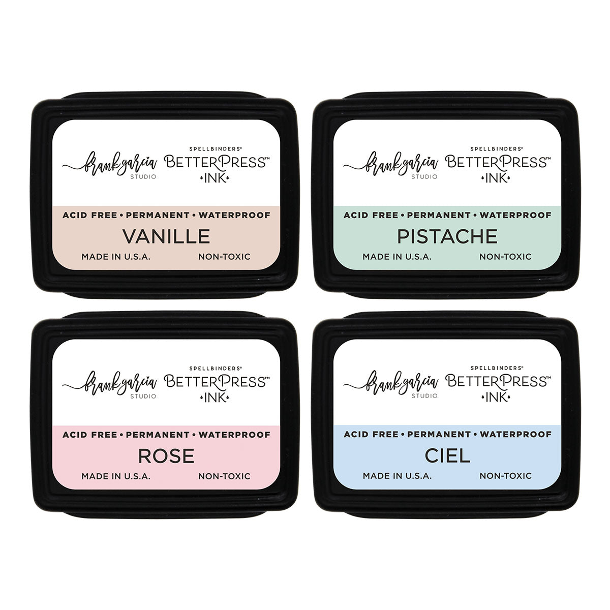 Spellbinders - BetterPress - Mini Ink Set - Blushing Macarons-ScrapbookPal
