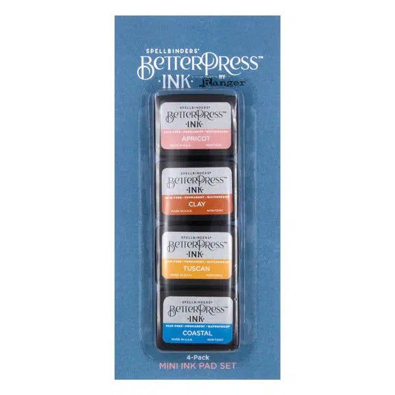 Spellbinders - BetterPress - Mini Ink Set - Desert Sunset, 4 pack-ScrapbookPal