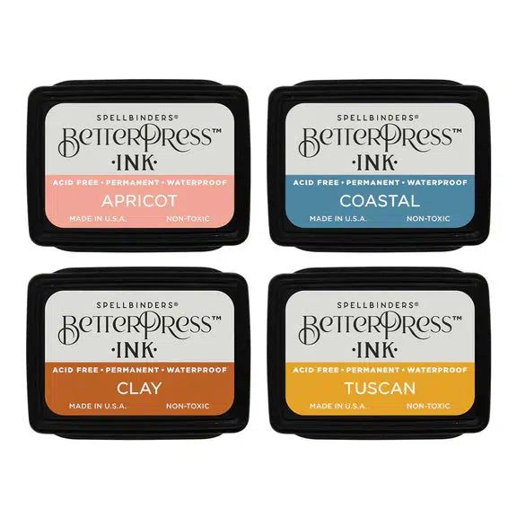 Spellbinders - BetterPress - Mini Ink Set - Desert Sunset, 4 pack-ScrapbookPal