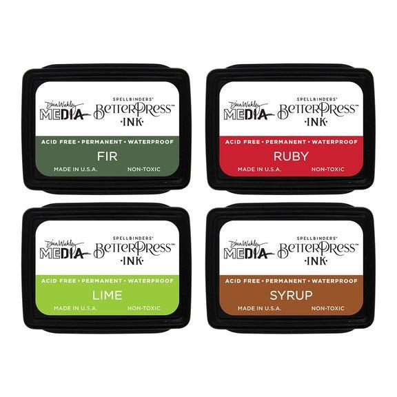 Spellbinders - BetterPress - Mini Ink Set - Festive-ScrapbookPal