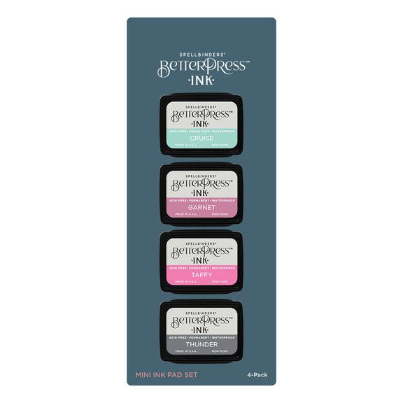 Spellbinders - BetterPress - Mini Ink Set - Jet Set, 4 pack-ScrapbookPal