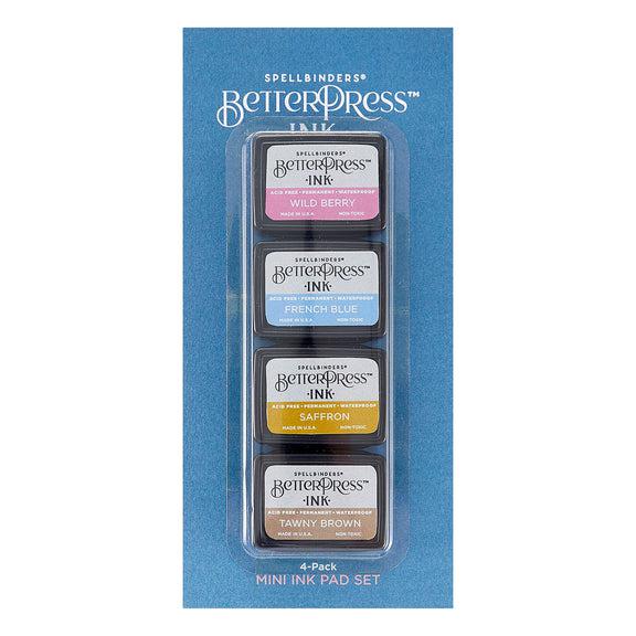 Spellbinders - BetterPress - Mini Ink Set - Nature Tones, 4 pack-ScrapbookPal