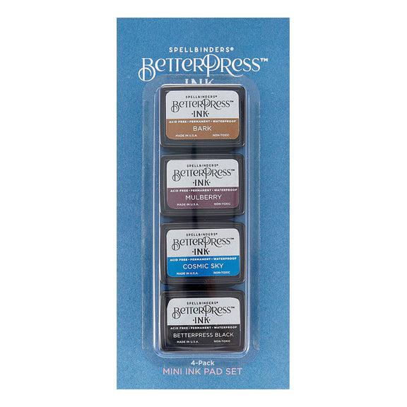 Spellbinders - BetterPress - Mini Ink Set - Regal Tones, 4 pack-ScrapbookPal