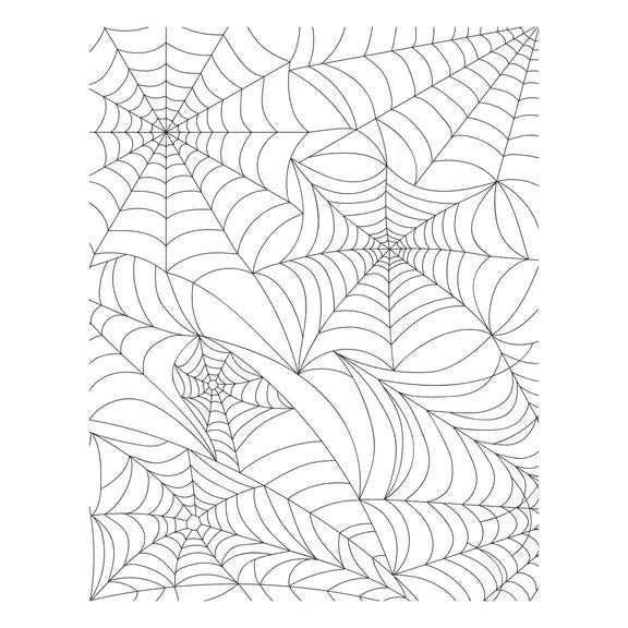 Spellbinders - Betterpress Halloween Collection - Press Plate - Spider Web Background-ScrapbookPal