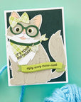 Spellbinders - Bibi's Cats and Pugs Collection - Clear Stamps - Cats and Pugs Sentiments-ScrapbookPal