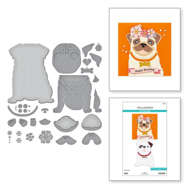 Spellbinders - Bibi&#39;s Cats and Pugs Collection - Dies - Big Pug-ScrapbookPal