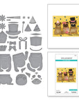 Spellbinders - Bibi's Cats and Pugs Collection - Dies - Party Puggles-ScrapbookPal