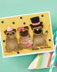 Spellbinders - Bibi's Cats and Pugs Collection - Dies - Party Puggles-ScrapbookPal