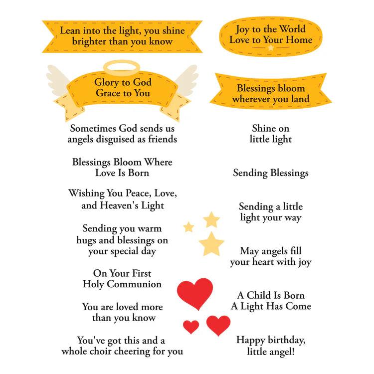 Spellbinders - Bibi's Little Blessings Collection - Clear Stamps & Dies - Everyday Blessings & Banners-ScrapbookPal