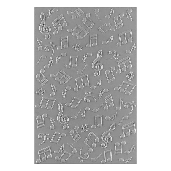 Spellbinders - Bibi's Musical Notes Collection - 3D Embossing Folder - Musical Notes-ScrapbookPal