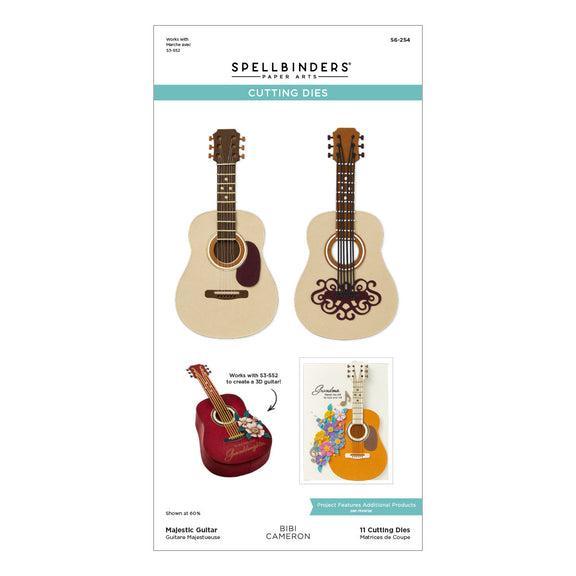 Spellbinders - Bibi&#39;s Musical Notes Collection - Dies - Majestic Guitar-ScrapbookPal