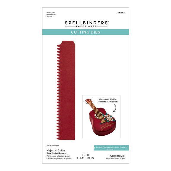 Spellbinders - Bibi&#39;s Musical Notes Collection - Dies - Majestic Guitar Box Side Panels-ScrapbookPal