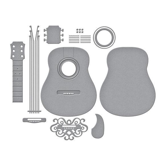 Spellbinders - Bibi&#39;s Musical Notes Collection - Dies - Majestic Guitar-ScrapbookPal