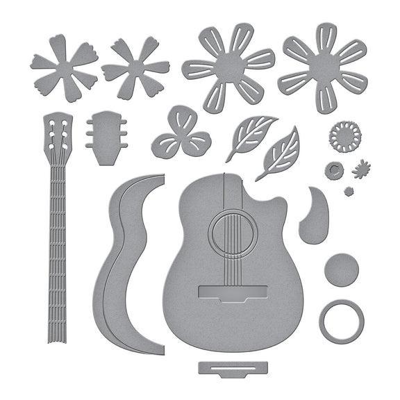 Spellbinders - Bibi's Musical Notes Collection - Dies - Mini Guitar-ScrapbookPal