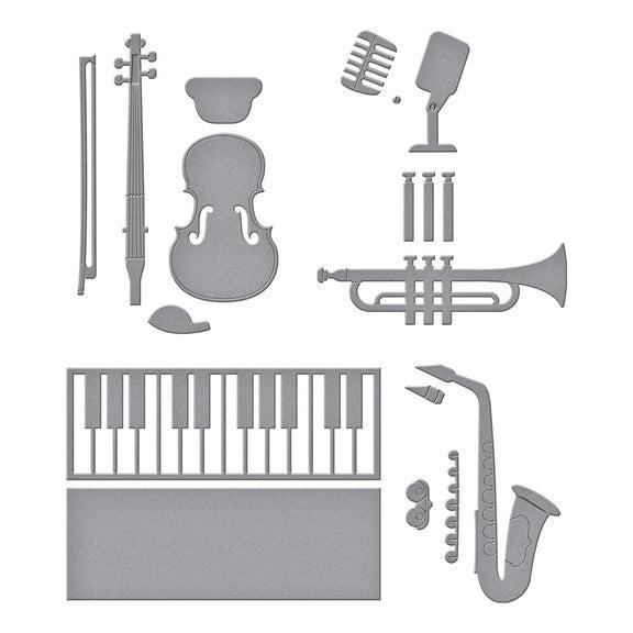 Spellbinders - Bibi's Musical Notes Collection - Dies - Mini Musical Instruments-ScrapbookPal