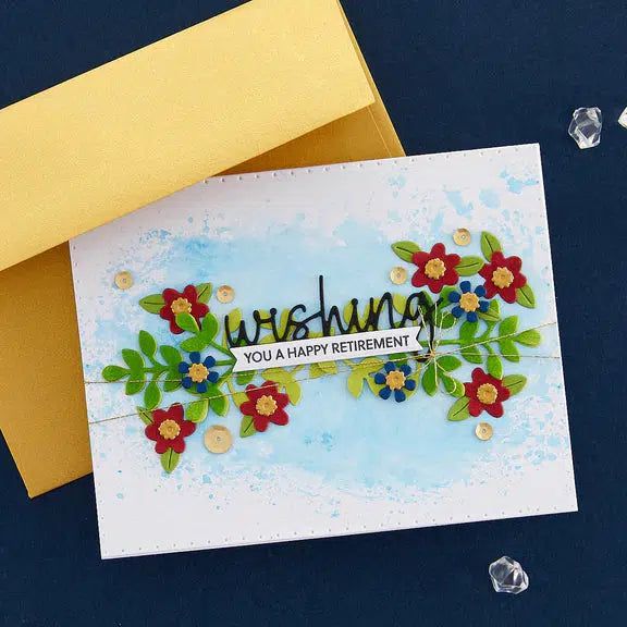 Spellbinders - Bibi's Snowflakes Collection - Clear Stamps & Dies - Snowflake Wishes-ScrapbookPal