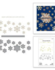 Spellbinders - Bibi's Snowflakes Collection - Glimmer Hot Foil Plate & Die Set - Glimmering Snowflakes-ScrapbookPal