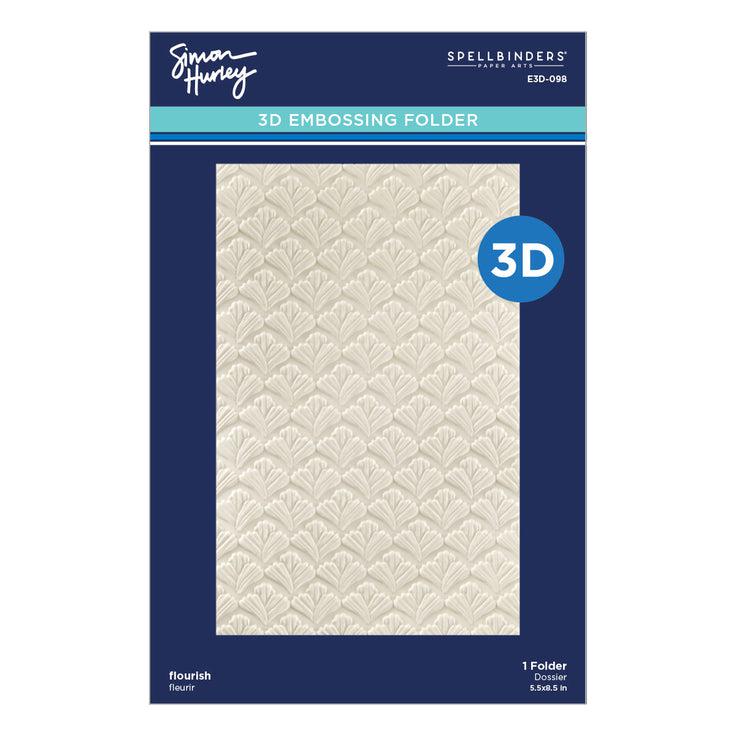 Spellbinders - Birthday Bash Collection - 3D Embossing Folder - Flourish-ScrapbookPal