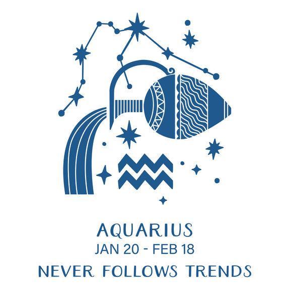 Spellbinders - Block Print Zodiacs Collection - Registration Press + Foil Plates - Block Print Aquarius-ScrapbookPal