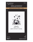 Spellbinders - Block Print Zodiacs Collection - Registration Press + Foil Plates - Block Print Cancer-ScrapbookPal