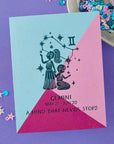Spellbinders - Block Print Zodiacs Collection - Registration Press + Foil Plates - Block Print Gemini-ScrapbookPal