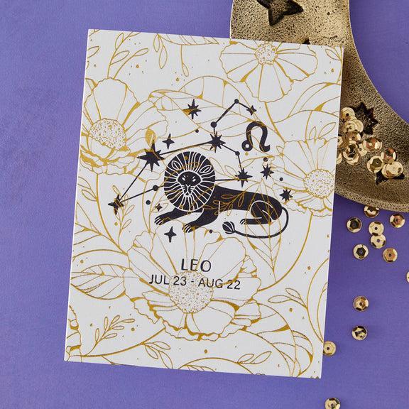 Spellbinders - Block Print Zodiacs Collection - Registration Press + Foil Plates - Block Print Leo-ScrapbookPal