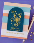 Spellbinders - Block Print Zodiacs Collection - Registration Press + Foil Plates - Block Print Scorpio-ScrapbookPal